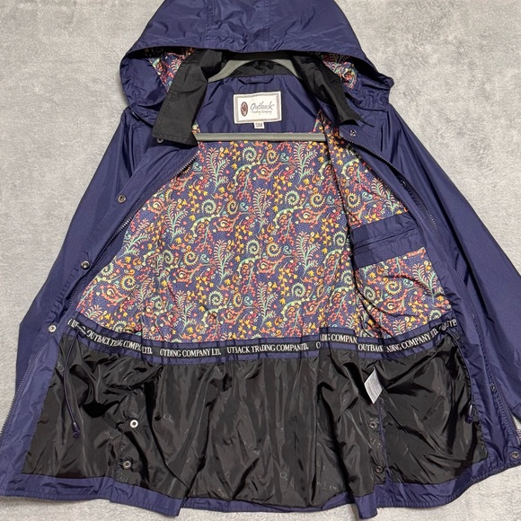 Outback Trading Company Rain Coat Natalia Jacket Womens S Navy Hooded Outdoor - Picture 10 of 16